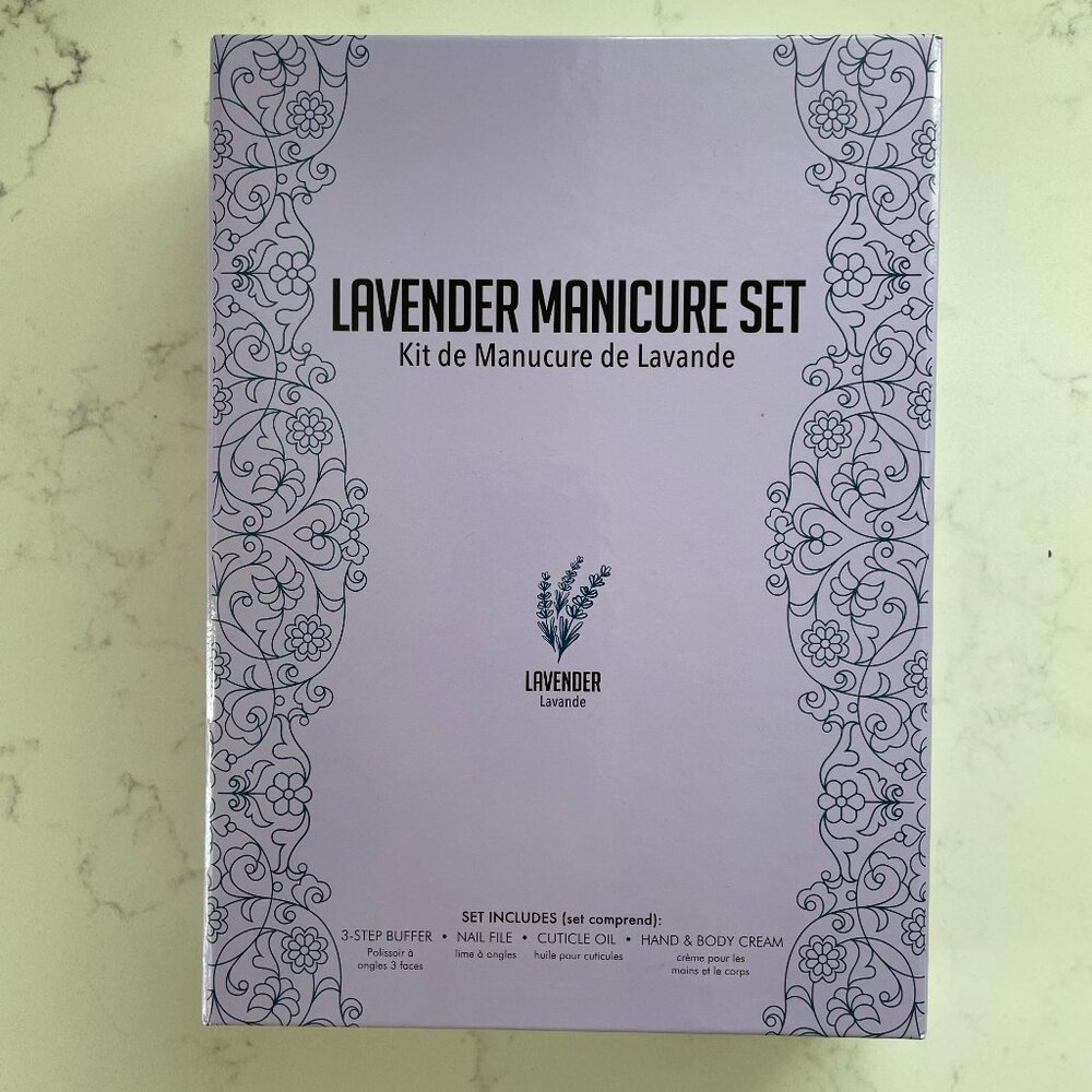 Beauty Frizz Manicure Set Lavender Complete Nail Care Kit including 4 Items NIB